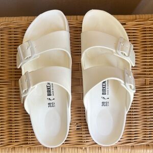 Birkenstock Arizona Essentials Eva: white sandal size 38 us / 7-7.5 ladies